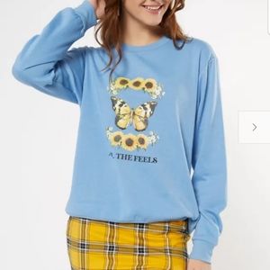 Blue butterfly sweatshirt